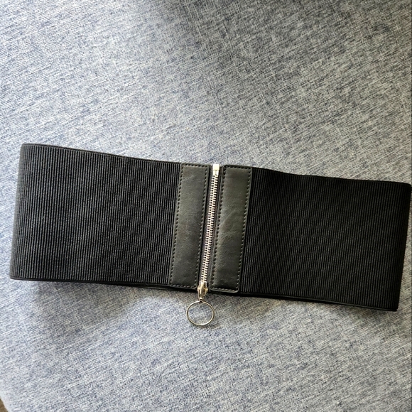 Black waist belt - women's size L - Picture 1 of 3